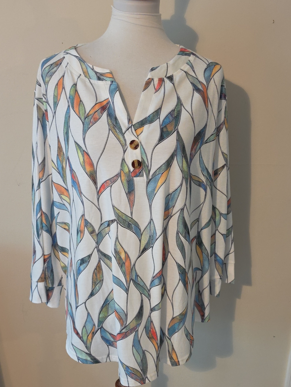 Ofeefan Multicolor Patterned Women's Top Brand New